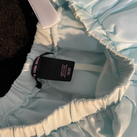 M Complete set VS Victoria’s Secret “Sexy little Bride”Light Blue Satin costume - Picture 13 of 16
